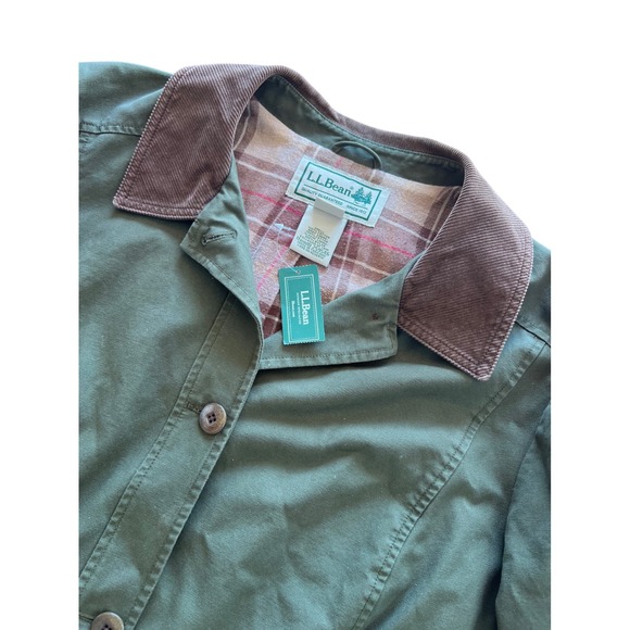 L.L. Bean Jackets & Blazers - LL Bean Adirondack Barn Coat Loden Green Flannel Lined Cotton Jacket 3X NWT